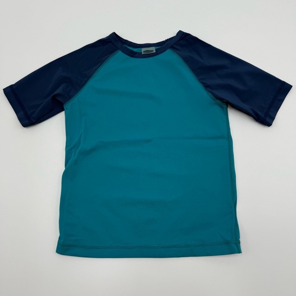 Old Navy Rashguard Swim Top Trunks Toddler Boys Swim Set Dinosaur 4T Blue White - Picture 16 of 16